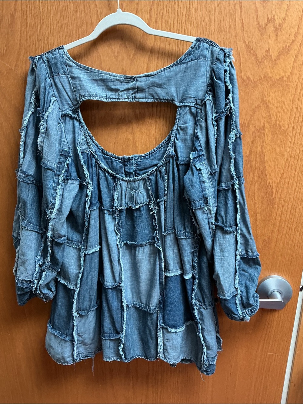 A Rare Bird patch work denim top - Picture 2 of 4